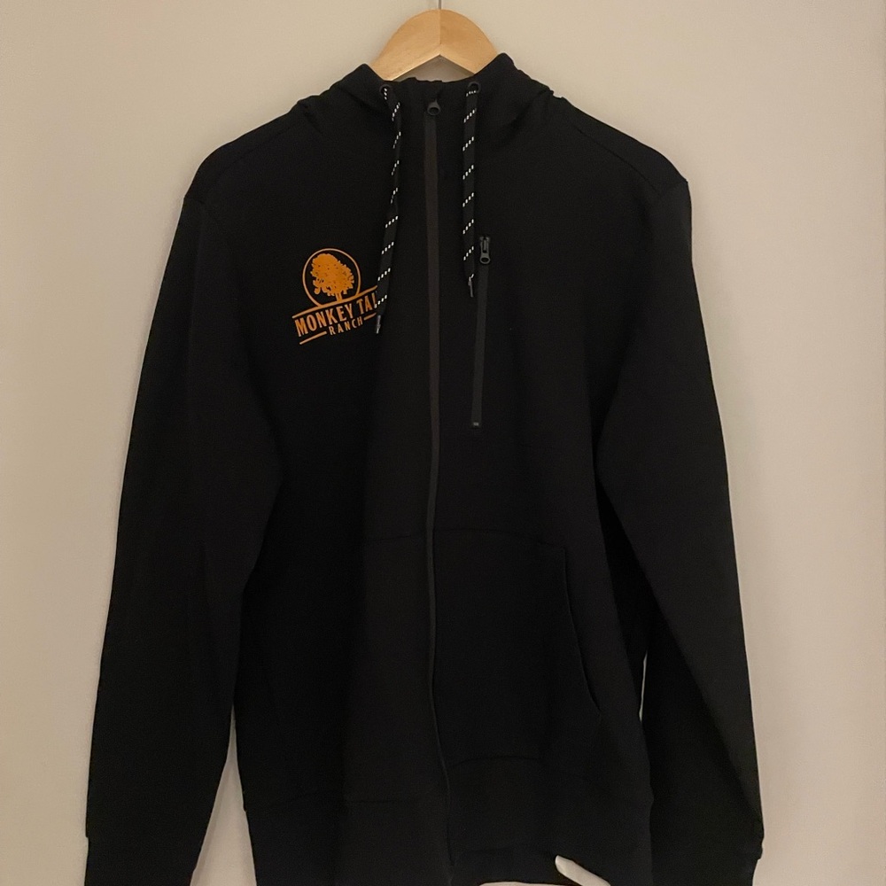 Black Monkey Tail Ranch Zip-Up Hoodie